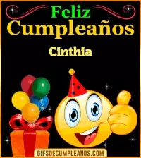 Gif de Feliz Cumpleaños Cinthia